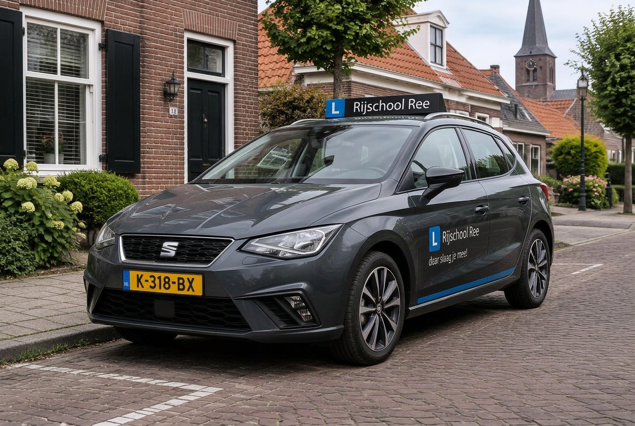 De lesauto van Rijschool Ree